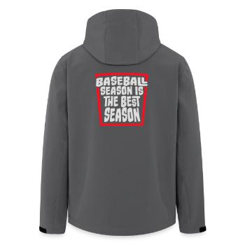 Baseball Season Is The Best Season Fan Spiel Sport - Recycelte Männer Softshell-Jacke von Stanley/Stella - Anthrazit - Hinten - AI Model Male 185 light (185cm)