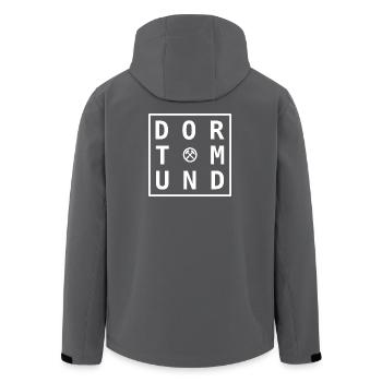 Dortmund City Design – Gift & Souvenir - Men’s Recycled Softshell Jacket by Stanley/Stella - anthracite - Back - AI Model Male 185 light (185cm)