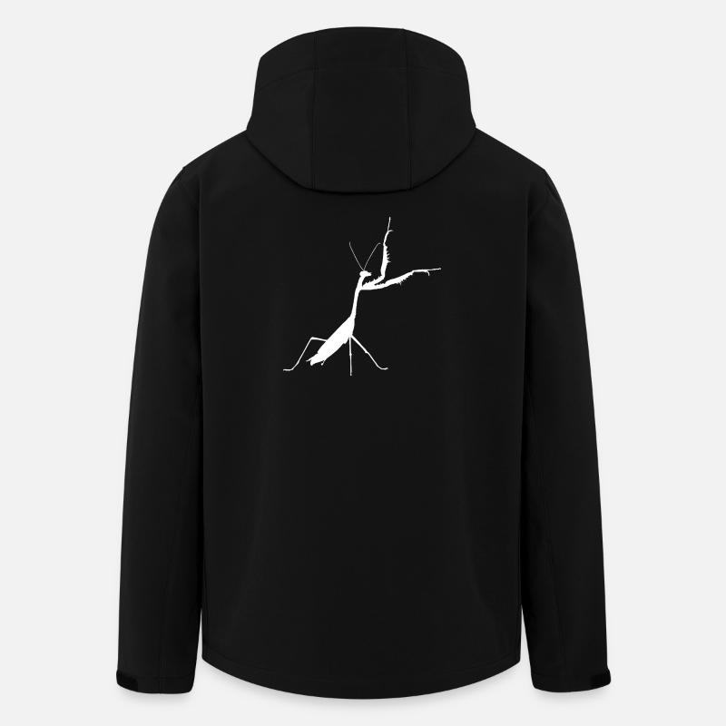 Mante religieuse blanche - Veste softshell homme en polyester recyclé Stanley/Stella - noir