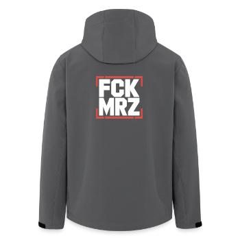 FCK MAR - Anti CDU/CSU Logo - Men’s Recycled Softshell Jacket by Stanley/Stella - anthracite - Back - AI Model Male 185 light (185cm)