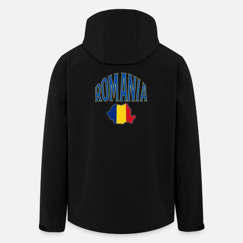 Romania - Recycelte Männer Softshell-Jacke von Stanley/Stella - Schwarz