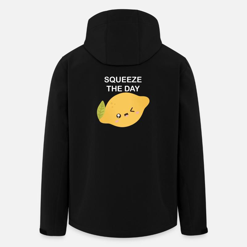 Charme Citron Presser la Journée - Veste softshell homme en polyester recyclé Stanley/Stella - noir