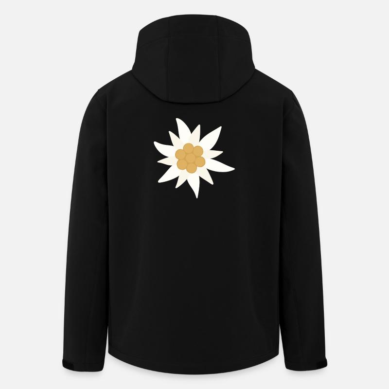 Edelweiss-Blume - Recycelte Männer Softshell-Jacke von Stanley/Stella - Schwarz
