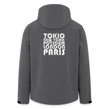 METROPOLIS POTSDAM - Veste softshell homme en polyester recyclé Stanley/Stella - charbon - Dos - AI Model Male 185 light (185cm)