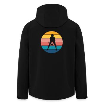 tennis - Veste softshell homme en polyester recyclé Stanley/Stella - noir - Dos - AI Model Male 185 light (185cm)