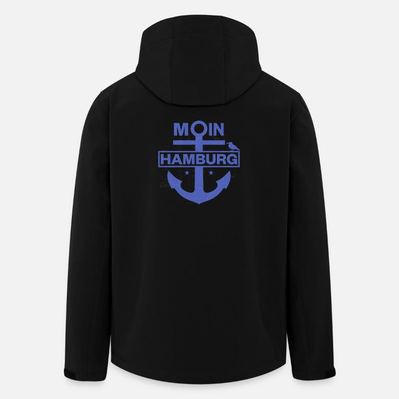 Moin Hambourg - Veste softshell homme en polyester recyclé Stanley/Stella - noir