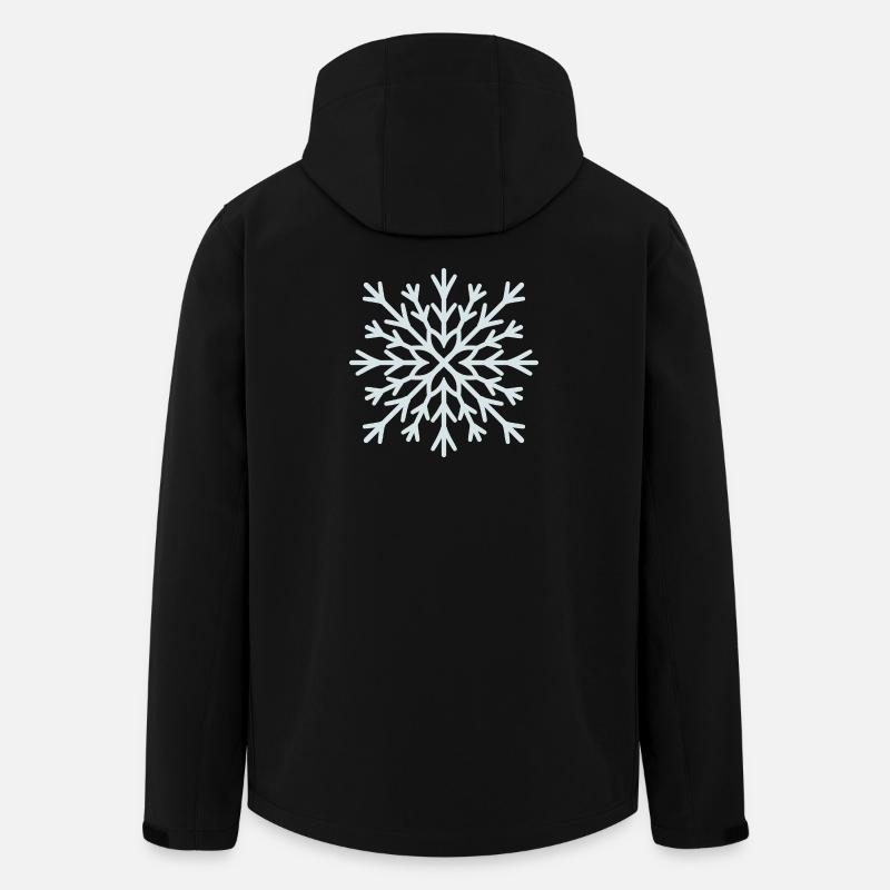 Frostiger Schneeflockenglanz - Recycelte Männer Softshell-Jacke von Stanley/Stella - Schwarz