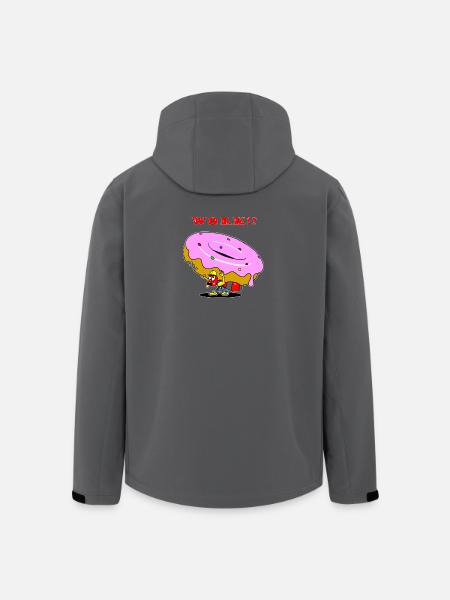 Ant Donut Worker Cartoon - Men’s Recycled Softshell Jacket by Stanley/Stella - black