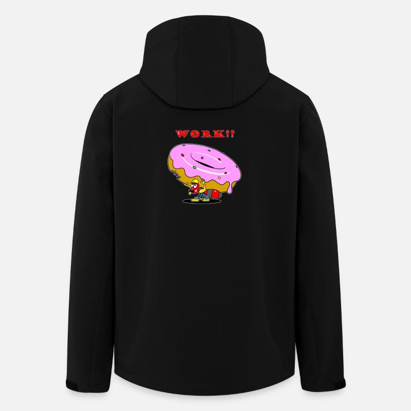 Dessin animé Ouvrière Donut de Fourmi - Veste softshell homme en polyester recyclé Stanley/Stella - noir