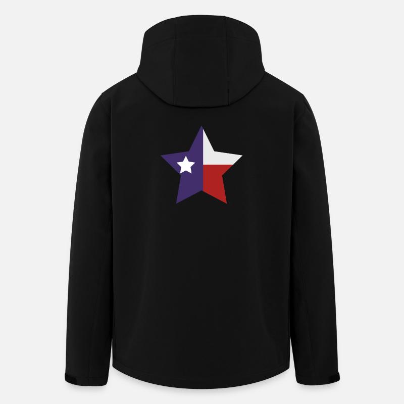 Texas Star Flagge - Recycelte Männer Softshell-Jacke Discoverer von Stanley/Stella - Schwarz