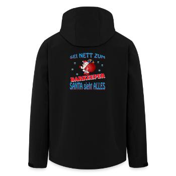 BARMAN DU PÈRE NOËL - Veste softshell homme en polyester recyclé Stanley/Stella - noir - Dos - AI Model Male 185 light (185cm)
