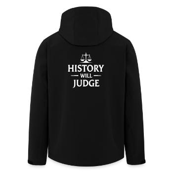 L’histoire jugera la déclaration de politique - Veste softshell homme en polyester recyclé Stanley/Stella - noir - Dos - AI Model Male 185 light (185cm)