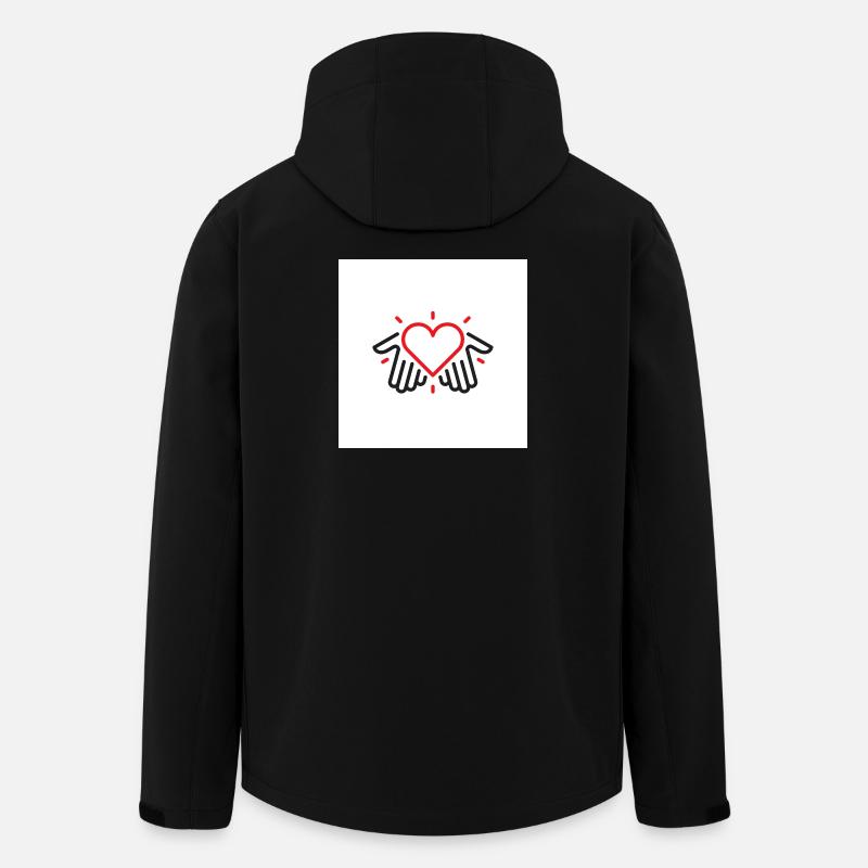 Hände der Liebe - Recycelte Männer Softshell-Jacke von Stanley/Stella - Schwarz