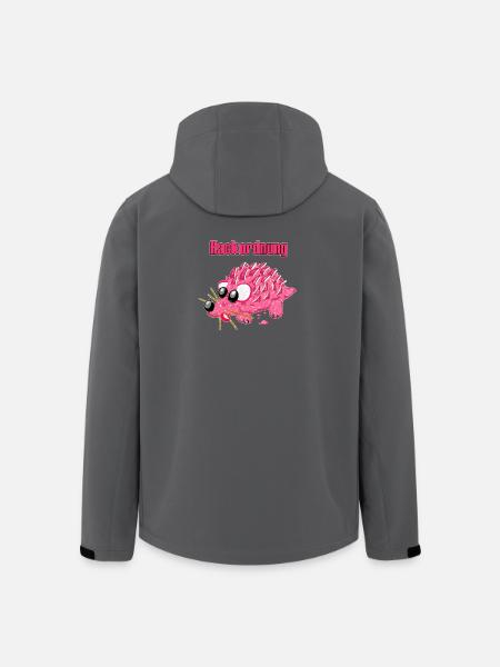 Mettigel Cartoon – Funny pecking order - Men’s Recycled Softshell Jacket by Stanley/Stella - black