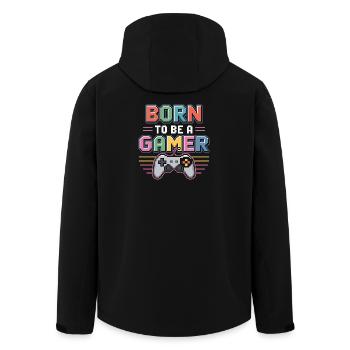 Born to be a gamer - Men’s Recycled Softshell Jacket by Stanley/Stella - black - Back - AI Model Male 185 light (185cm)