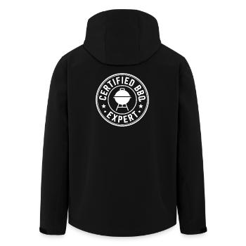 Grill Experte BBQ Grillen Griller Geschenk - Recycelte Männer Softshell-Jacke von Stanley/Stella - Schwarz - Hinten - AI Model Male 185 light (185cm)