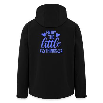 Enjoy The Little Things Dankbarkeit Achtsamkeit - Recycelte Männer Softshell-Jacke von Stanley/Stella - Schwarz - Hinten - AI Model Male 185 light (185cm)