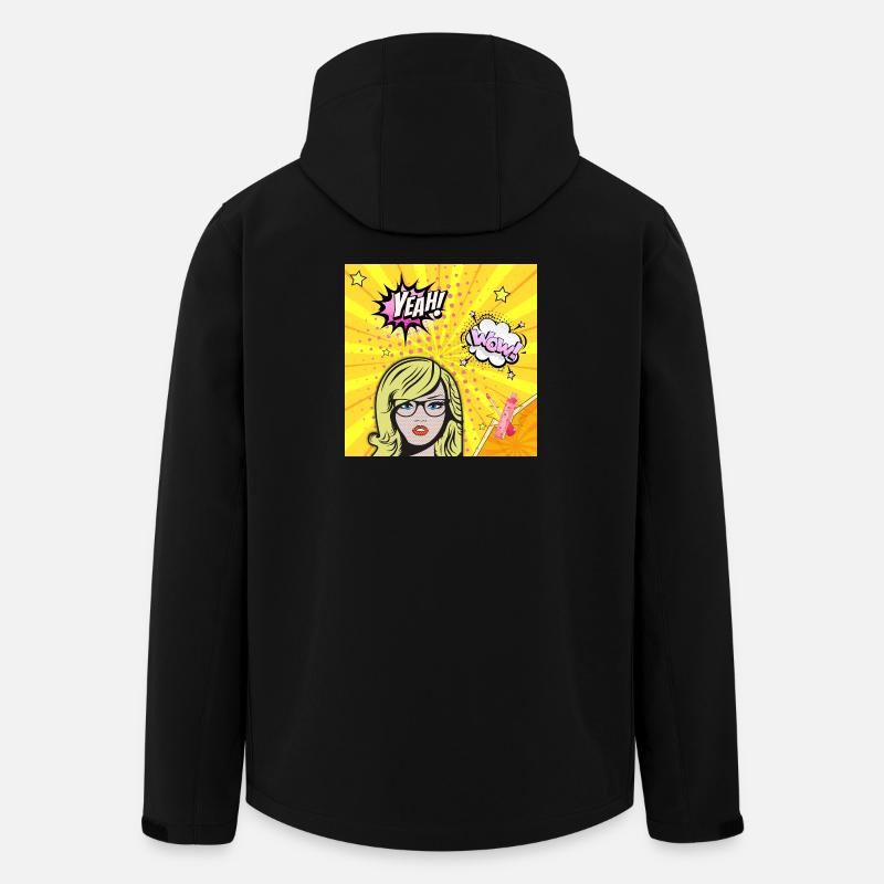 Pop art wow - Men’s Recycled Softshell Jacket by Stanley/Stella - black