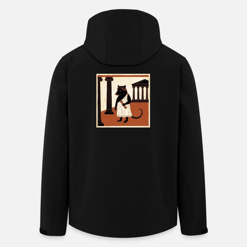 Rat romain dans Toge dans l’Antiquité - Veste softshell homme en polyester recyclé Stanley/Stella - noir