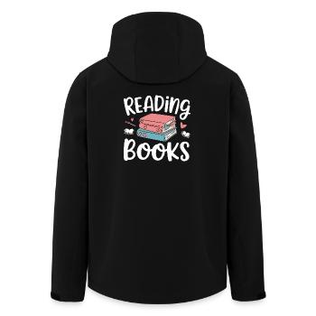 lire des livres - Veste softshell homme en polyester recyclé Stanley/Stella - noir - Dos - AI Model Male 185 light (185cm)