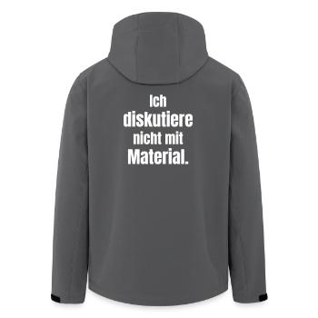 Je ne discute pas avec du matériel - Veste softshell homme en polyester recyclé Stanley/Stella - charbon - Dos - AI Model Male 185 light (185cm)