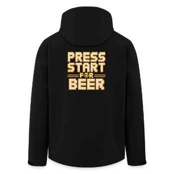 Appuyez sur Start Pour la bière Retro Gamer Spruch Für - Veste softshell homme en polyester recyclé Stanley/Stella - noir - Dos - AI Model Male 185 light (185cm)