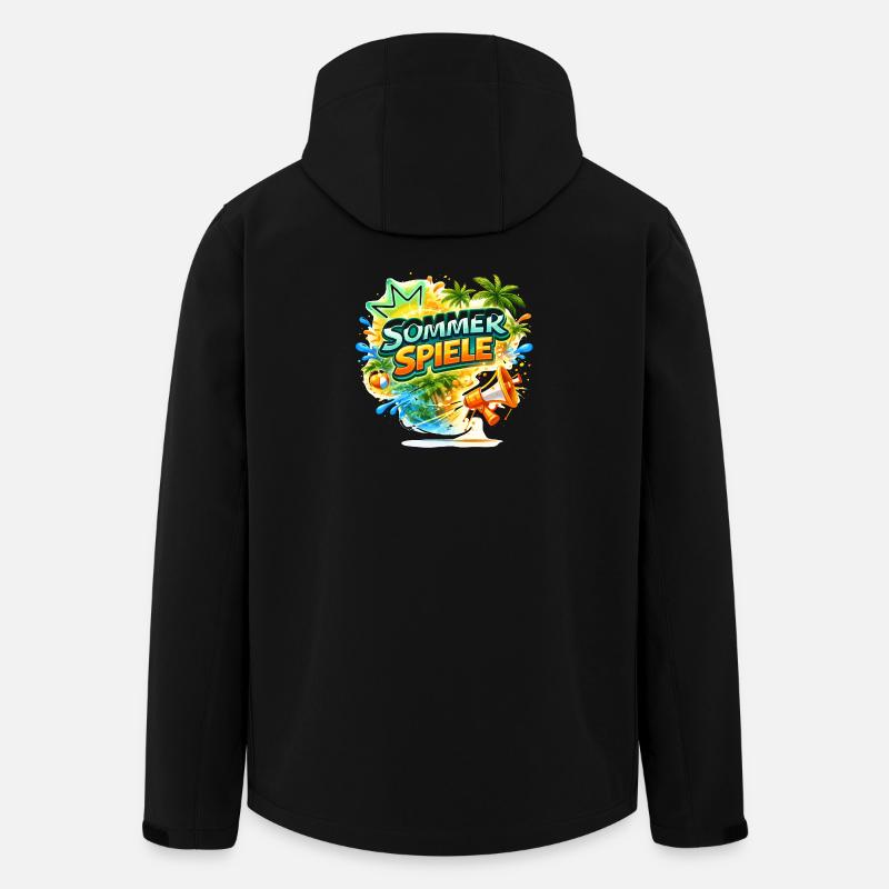 Sommer Spiele Palmenfarben - Men’s Recycled Softshell Jacket by Stanley/Stella - black