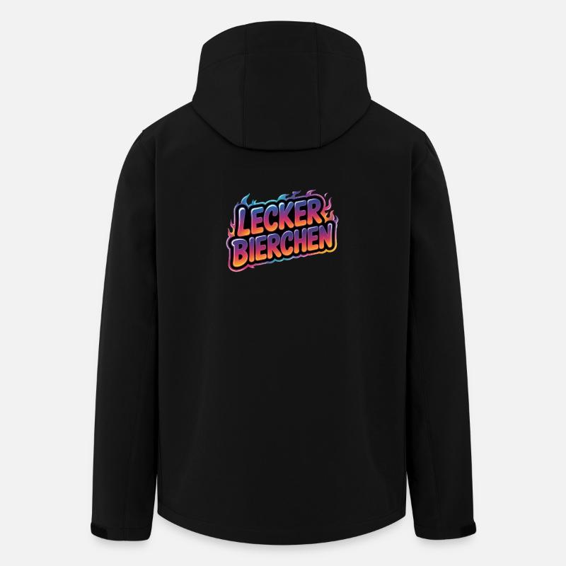 Lecker Bierchen - T-shirt drôle d’alcool - Veste softshell homme en polyester recyclé Stanley/Stella - noir
