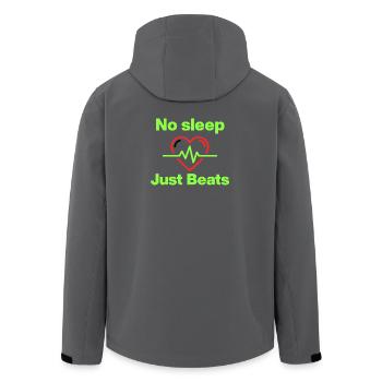 No Sleep – Just Beats! Pulsating party night - Men’s Recycled Softshell Jacket by Stanley/Stella - black - Back - AI Model Male 185 light (185cm)