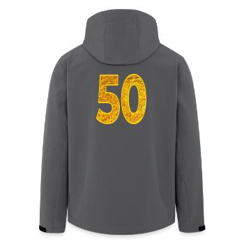 NUMBER 50th Birthday - Men’s Recycled Softshell Jacket by Stanley/Stella - black - Back - AI Model Male 185 light (185cm)