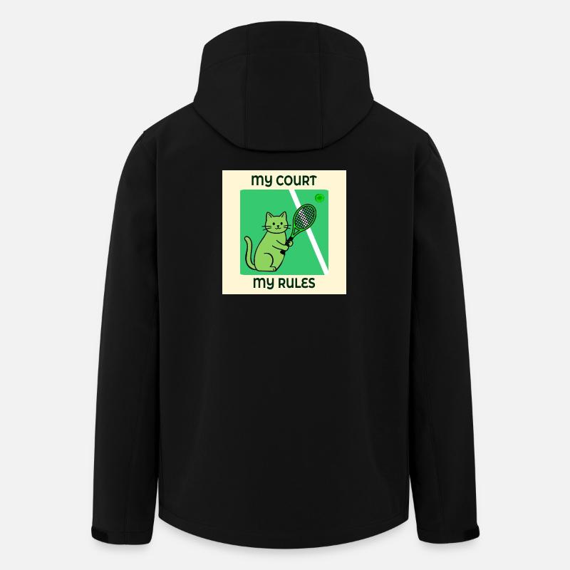 Joueur de tennis chat - Veste softshell homme en polyester recyclé Stanley/Stella - noir
