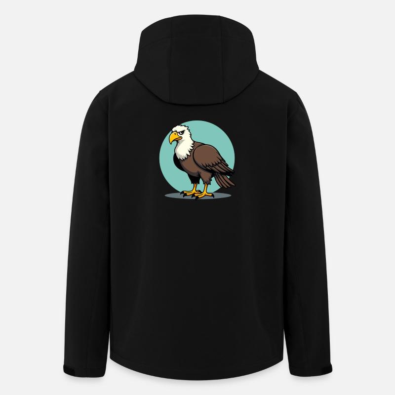 Stolzer Adler Majestätischer Greifvogel - Recycelte Männer Softshell-Jacke von Stanley/Stella - Schwarz