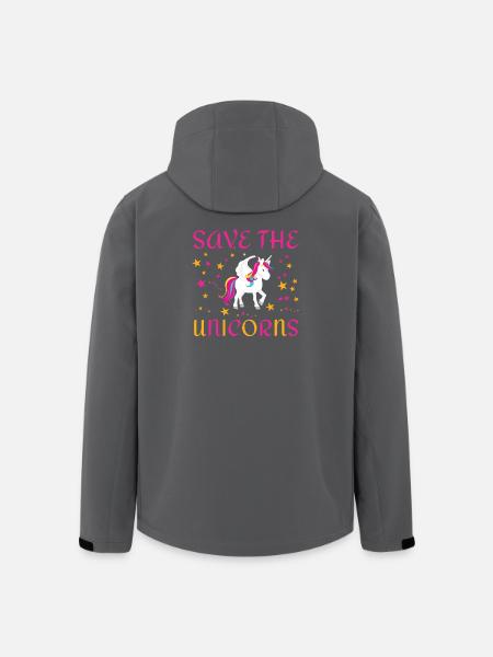 Save the unicorns - Men’s Recycled Softshell Jacket by Stanley/Stella - black