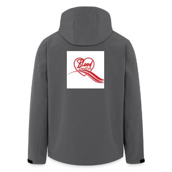 Herz-Logo der Blutspende - Recycelte Männer Softshell-Jacke von Stanley/Stella - Anthrazit - Hinten - AI Model Male 185 light (185cm)