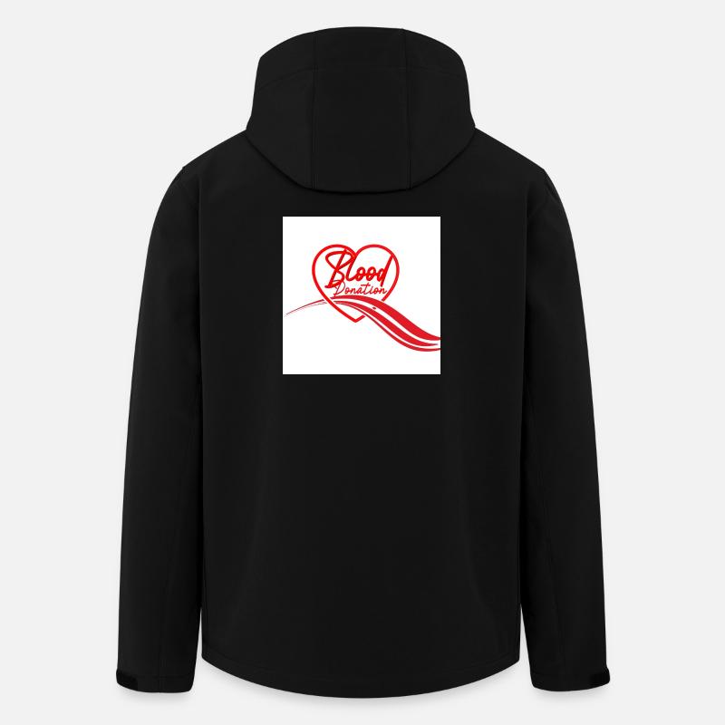 Blood Donation Heart Logo - Men’s Recycled Softshell Jacket by Stanley/Stella - black