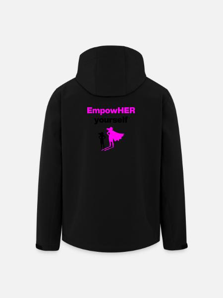 EMPOHER YOURSELF PINK EMPOWERMENT SUPERHELDIN - Recycelte Männer Softshell-Jacke von Stanley/Stella - Schwarz