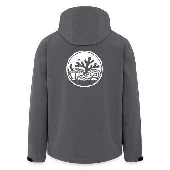 Korallen Symbol Korallenriff Ozean - Recycelte Männer Softshell-Jacke von Stanley/Stella - Schwarz - Hinten - AI Model Male 185 light (185cm)