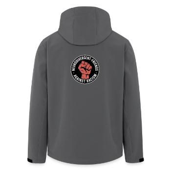 Neurodivergente Freunde gegen Rassismus – Antifaschistik - Recycelte Männer Softshell-Jacke von Stanley/Stella - Anthrazit - Hinten - AI Model Male 185 light (185cm)