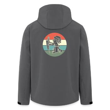 Inca du calendrier maya aztèque - Veste softshell homme en polyester recyclé Stanley/Stella - charbon - Dos - AI Model Male 185 light (185cm)