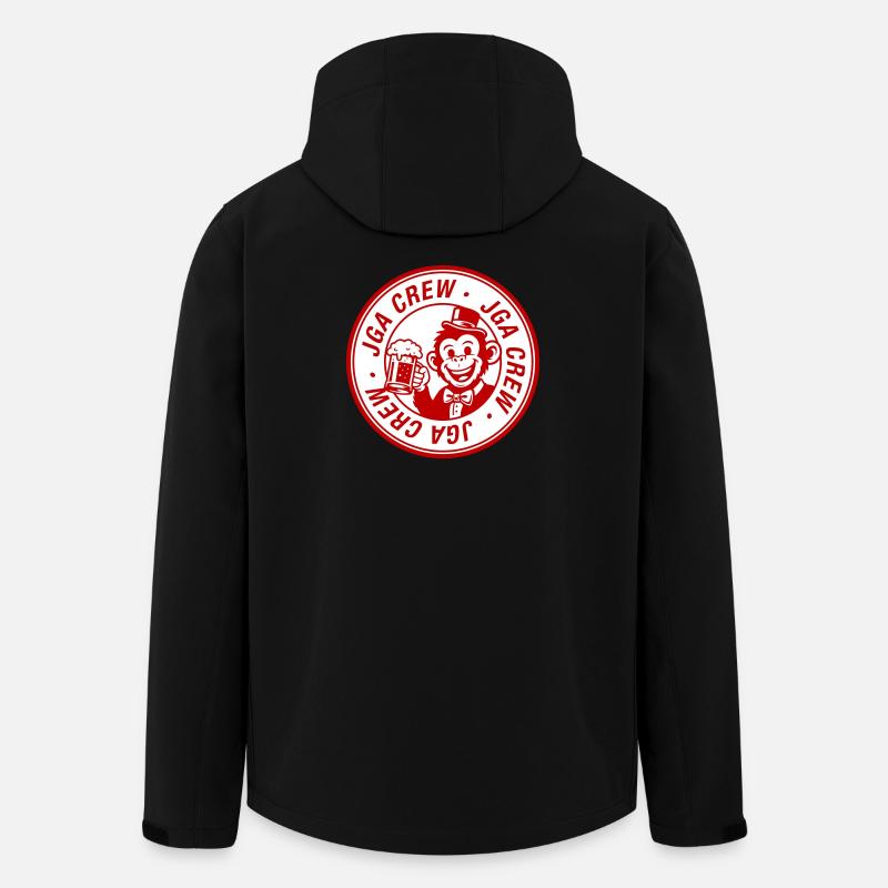Jga Crew Affe Junggesellenabschied - Recycelte Männer Softshell-Jacke von Stanley/Stella - Schwarz