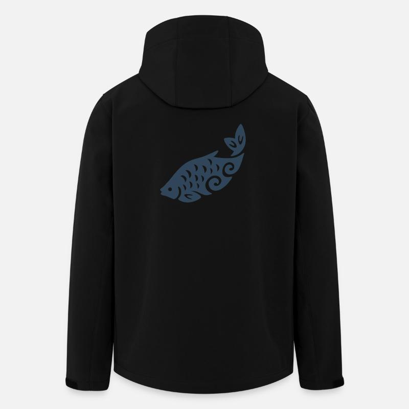 Wirbelfisch-Silhouette - Recycelte Männer Softshell-Jacke von Stanley/Stella - Schwarz
