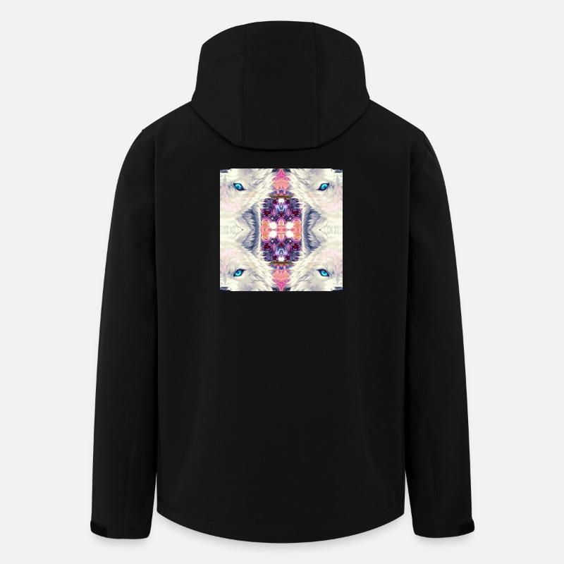 Kaléidoscope des loups arctiques - Veste softshell homme en polyester recyclé Stanley/Stella - noir