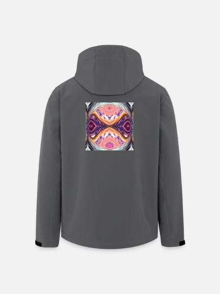 Kaleidoskop Orb Farbexplosion - Recycelte Männer Softshell-Jacke von Stanley/Stella - Schwarz