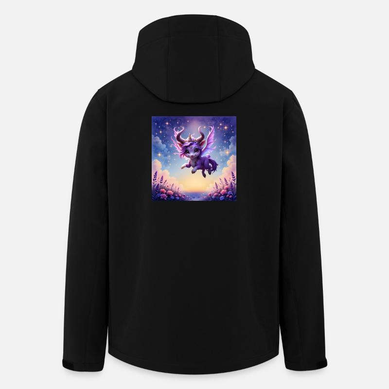 Vol Luni du Dragon Pourpre - Veste softshell homme en polyester recyclé Stanley/Stella - noir