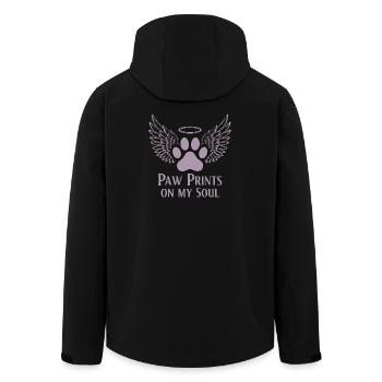 Mops Hundewolke Engel Flügel Abschied Trauer - Recycelte Männer Softshell-Jacke von Stanley/Stella - Schwarz - Hinten - AI Model Male 185 light (185cm)