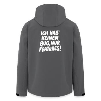 Je n’ai pas de bug, juste des fonctionnalités - Veste softshell homme en polyester recyclé Stanley/Stella - charbon - Dos - AI Model Male 185 light (185cm)