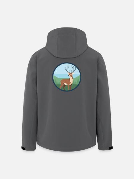 Cerf - Veste softshell homme en polyester recyclé Stanley/Stella - noir