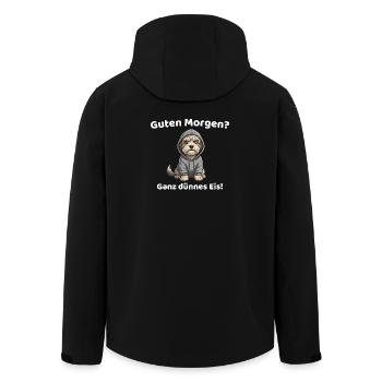 Bonjour Chien de glace très mince - Veste softshell homme en polyester recyclé Stanley/Stella - noir - Dos - AI Model Male 185 light (185cm)