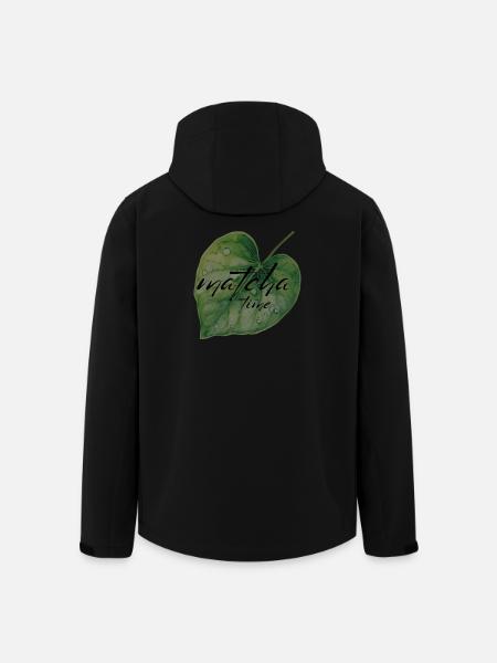 Matcha, Leaf, Green, Time - Men’s Recycled Softshell Jacket by Stanley/Stella - black