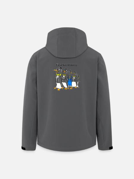 Tailcoat Order - Funny Penguin Cartoon - Men’s Recycled Softshell Jacket by Stanley/Stella - black